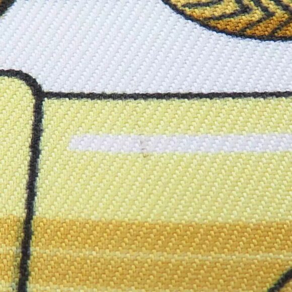 Auth HERMES Carre 90 Cliquetis Scarf Black/Gold/White Silk - e60123a - Picture 6 of 8